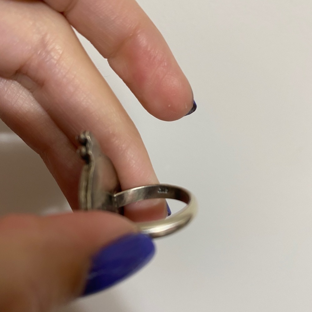 NEW OOAK White Water Turquoise Sterling Ring - Picture 5 of 6